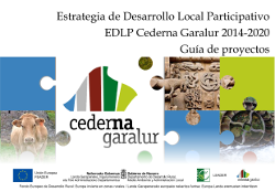 Guía de proyectos. Estrategia de Desarrollo Local Participativo EDLP Cederna Garalur 2014-2020